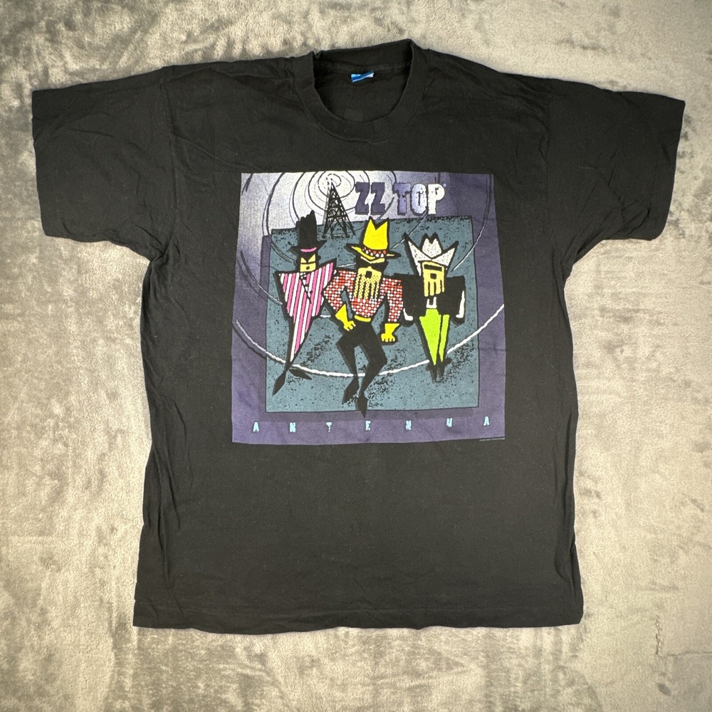 Vintage 1994 ZZ Top Antenna World Tour T Shirt Billy Gibbons Dusty Hill size XL